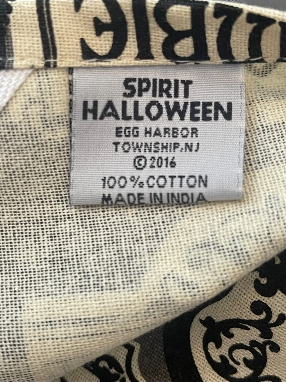 Halloween 100% cotton Poison Label-print kitchen towel